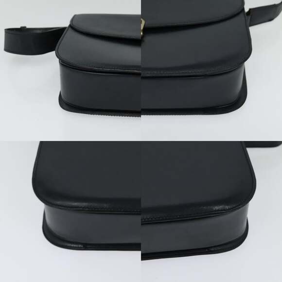 CELINE Shoulder Bag Leather Navy Gold - Picture 10 of 13